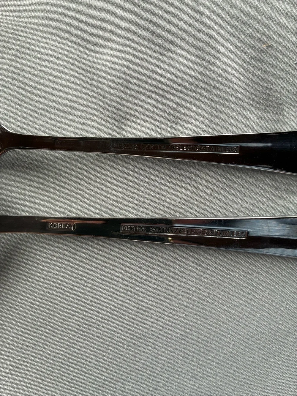 Reed & Barton Crest Serving Fork & Master Butter Knife Set Stainless
